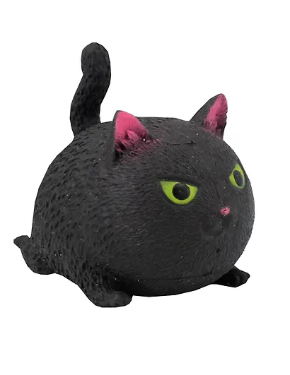 Антистресс мяшка Коты в сетке с подвесом (15-2600-8229) (3+)  черный - фото 1