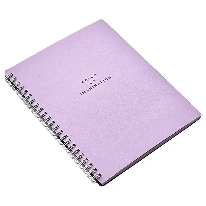 Тетрадь 80л кл. "Block", сиреневый, карт.обл., спираль, микротекстурирование, ламинация - фото 2