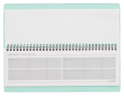 Планинг недат. 64л. "Наппа. Цветок" кожзам, мягк.преплет, тиснение фольгой, офсет, полускр.евроспираль - фото 3