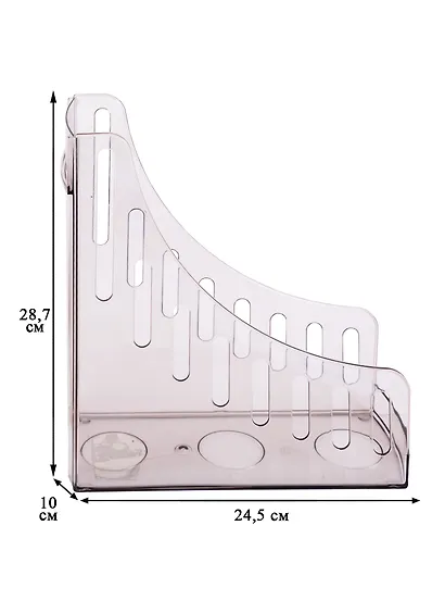 Лоток вертикальный "ОФИС" дымчатый - фото 2