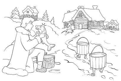 По щучьему велению. Раскраска - фото 4