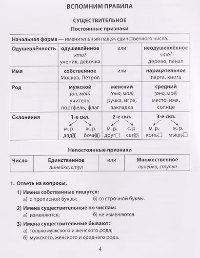 Русский язык. Части речи. 1-4 класы. Тренажёр - фото 4