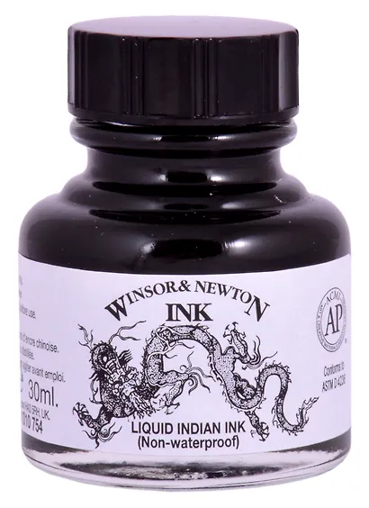 Тушь художественная "Дракон" Winsor&Newton, 30 мл, черный китайский - фото 1
