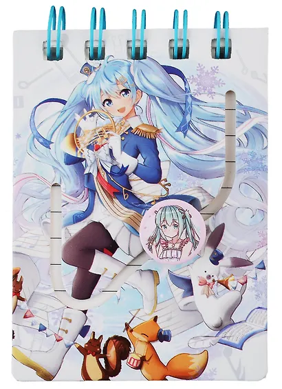 Блокнот А7 70л лин. "Anime girls" спираль, карт.обл., ассорти, инд.уп. - фото 6