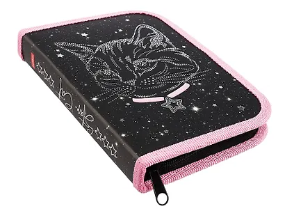 Пенал 1 отделение "Созвездие кота" 19*13 см, молния - фото 3