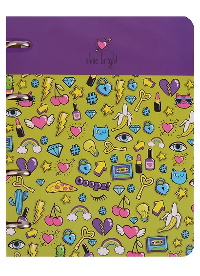 Тетрадь на кольцах «Stickers» 100 листов в клетку, А5, сменный блок - Be Smart - фото 1