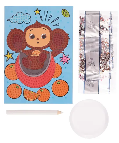 Чебурашка. Алмазная открытка. Апельсиновое настроение - фото 2