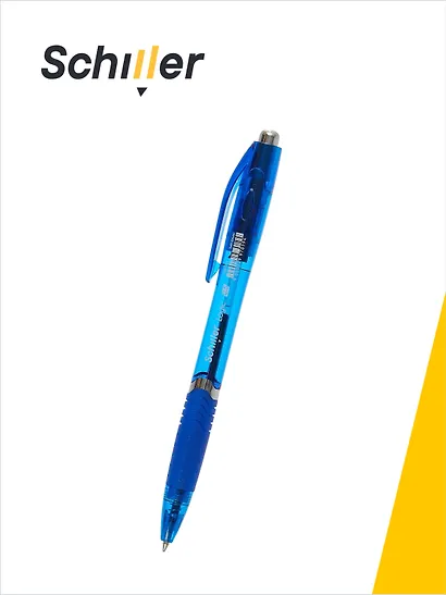 Ручки шариковые автоматические синие 12 штук "Logic" 0,5 мм, Schiller - фото 3
