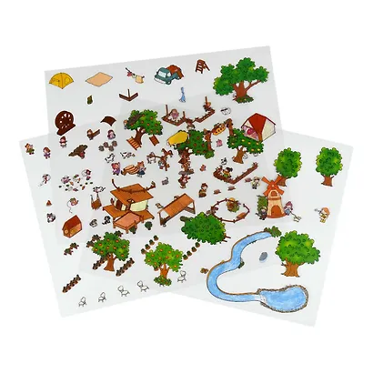 Наклейки-румбокс для создания миниатюрных сцен "Счастливая ферма", размер 264х211 мм. Металлический пинцет в наборе - фото 8