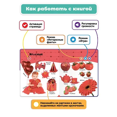 Нажималка. Цвета. Говорящая интерактивная электронная книга - фото 6