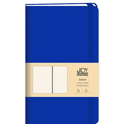 Книга для записей А5 96л кл. "Joy Book. Синее озеро" иск.кожа, тонир.блок, скругл.углы, ляссе, резинка, карман на задн.форзаце - фото 4