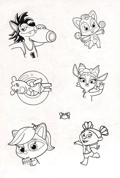 Раскраска-стикербук. Союзмультфильм. Ну, погоди! - фото 4