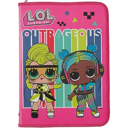 Папка для труда А4 "LOL" 33*23,5*3, пластик, молния с трех сторон, откидн.клапан - фото 1