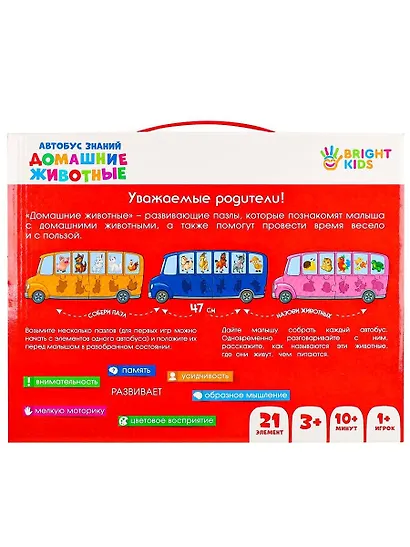 Настольная игра BRIGHT KIDS. Автобус знаний. ДОМАШНИЕ ЖИВОТНЫЕ - фото 6