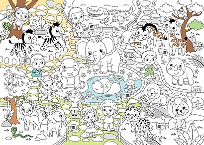 Многоразовая раскраска «Зоопарк» - фото 2