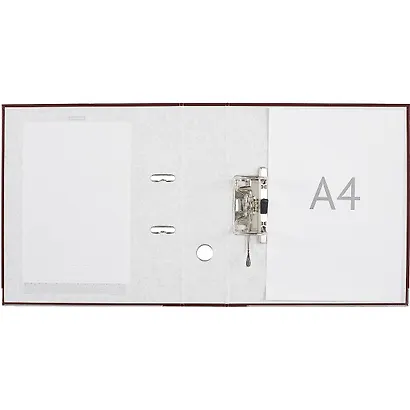 Папка архивная 70мм А4 "Business" арочн.механизм, бордовый - фото 4