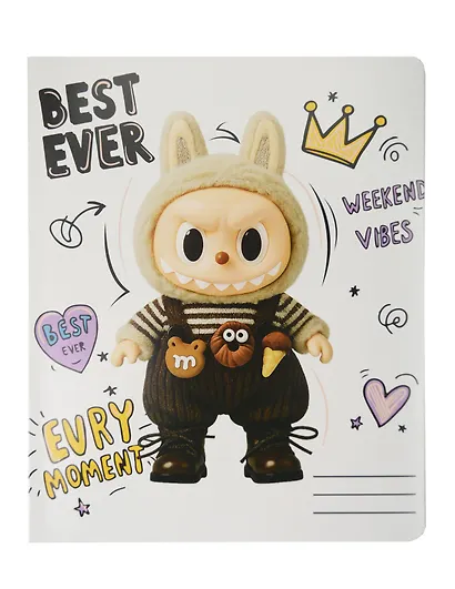 Тетрадь 12 листов в клетку "Кидз Бэй. Монстрики-милашки" скрепка, в ассортименте - фото 3