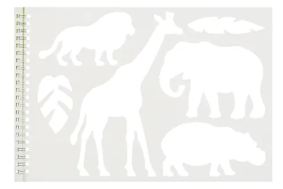 Альбом для рисования 20л А4 "Каникулы в джунглях" гребень, мел.картон, выб.лак, 1л трафарет - фото 3