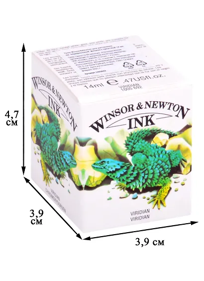 Тушь художественная Winsor&Newton, 14 мл, виридоновая зеленая - фото 2