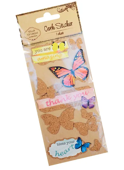 Стикеры пробковые бабочки (D26000681B) - фото 3