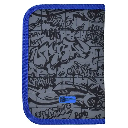 Пенал 1отд. "ГРАФФИТИ" 13.3*20*3.5см, полиэстер, молния, резин.нашивка, сублимац.печать - фото 5