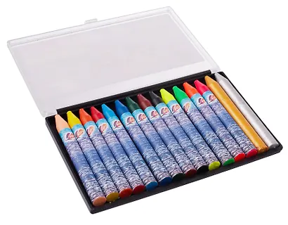 Мелки восковые 15цв "Фантазия" (классич. + неон. + золотой + серебряный) - фото 5