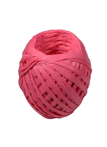 Набор для упаковки, кокон, рафия, 20м, крафт уп., фуксия - фото 1