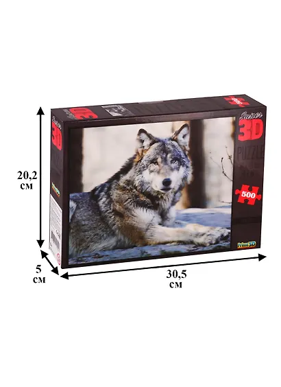 Пазл 3D Prime 3D 500 эл. Волк (Grey Wolf ) - фото 2