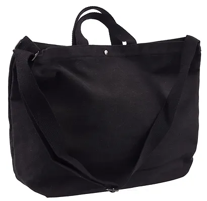 Сумка-шоппер с кнопкой Inside out (черная) (текстиль) (40х38) - фото 4