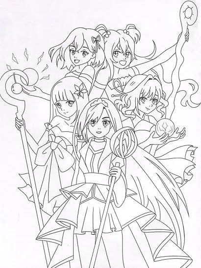Магия. Аниме-раскраска - фото 3
