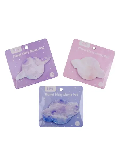 Блок бумаги самоклеящийся 100*60мм "Планеты", ассорти - фото 2