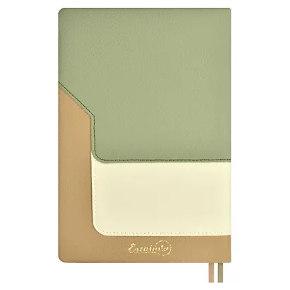 Ежедневник недат. А5 160л "Лайка" оливковый, кожзам, тв.переплет, обл.поролон, тиснение фольгой, офсет, ляссе - фото 9