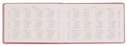 Еженедельник дат. 2026г. 64л 160х105 "FLOREALE. Cedar Rose" карманный, горизонт, 7Б, иск.кожа, тв.переплет, тонир.блок, тисн.фольгой, запечат.торец, ляссе, инд.уп - фото 5