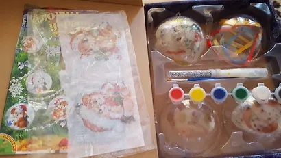 Набор для творчества "Ёлочные украшения " в технике декупаж . -Китай: Bondibon, (Досуг с Буки). ВВ1084 328051 - фото 2