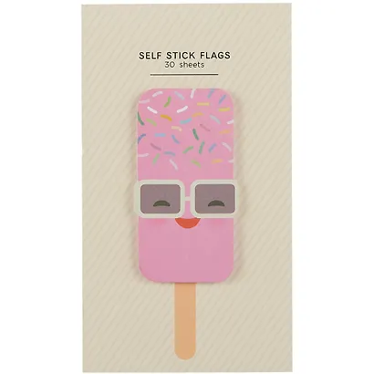 Блок бумаги 73*48мм самоклеящийся "Мороженое" 30л, ассорти, инд.уп. - фото 2