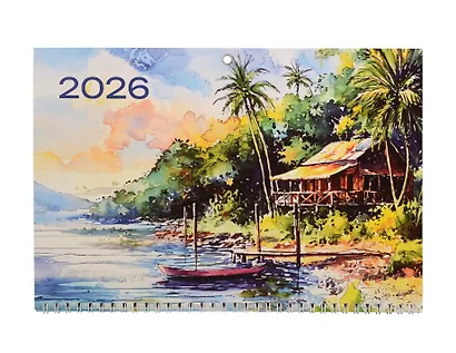 Календарь квартальный 2026г 297*695 "Наедине с природой" настенный, трёхблочный, спираль - фото 1