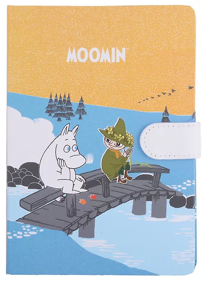 Блокнот с магнитной застежкой Moomin "Муми-тролль и Снусмумрик на мосту", 256 страниц, 13х19 - фото 4