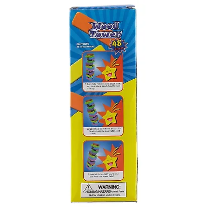 НИ Построй башню мини деревянная цветная (48 брусков) (коробка) (15-02489-4) - фото 4