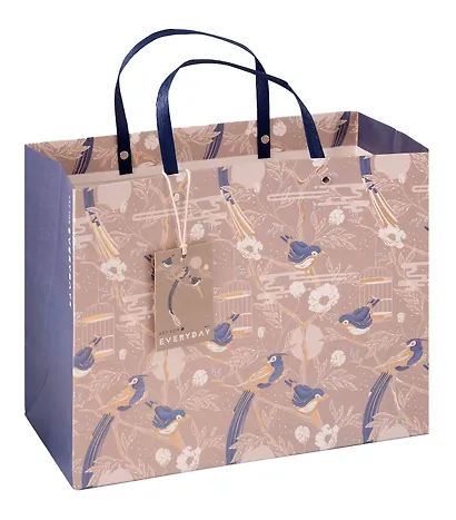 Пакет А4 32*26*12 "Birds" жен., бум.мат.ламинат - фото 1