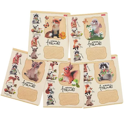 Тетрадь в линейку Hatber, "Пушистые зверушки", 12 листов, в ассортименте - фото 7