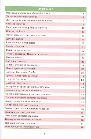 Биология. 7-11 класс. Справочник в таблицах - фото 3