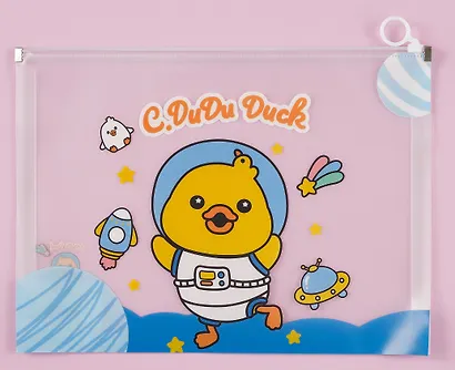 Папка на молнии А4 "Утки" с расширением, в ассортименте - фото 9