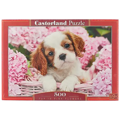 Пазл Castorland 500 эл. 47*33см. Щенок в цветах B-52233 - фото 1