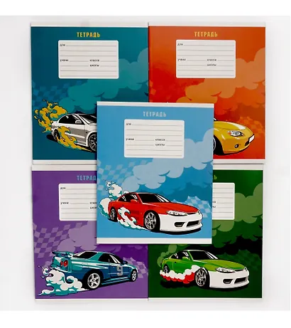 Тетрадь в клетку Listoff, "Гонка", 18 листов, в ассортименте - фото 3
