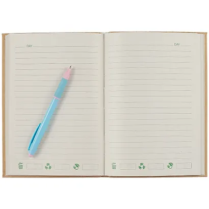 Ежедневник недат. А5 136л "Eco-friendly! №3" интегр.переплет, крафт картон, офсет - фото 3