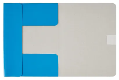 Папка на завязках А4 синяя, мел. картон 320г/м2 - фото 2