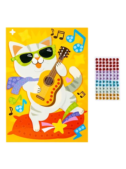 Набор для творчества. Рисунок из страз "Кот-музыкант" - фото 3