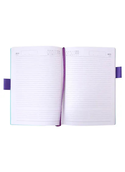 Ежедневник недат. А5 136л "Colour. No 1" мятный, интегр.переплет, иск.кожа, тисн.фольгой, серебро, офсет, ляссе - фото 2