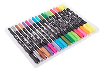 Маркеры для скетчинга 18 цветов, двусторонние пулевидный/кисть, Art idea - фото 3