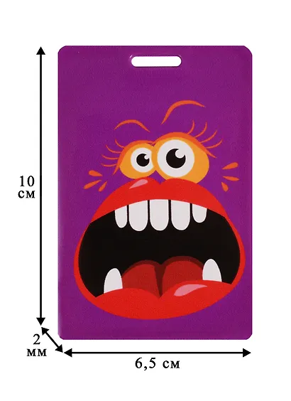 Чехол для карточек Монстр фиолетовый (ДК2017-105) - фото 2